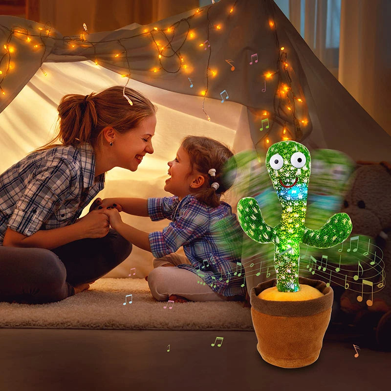 ASWJ Dancing Cactus Talking Plush Toy With Voice Repeat and Music