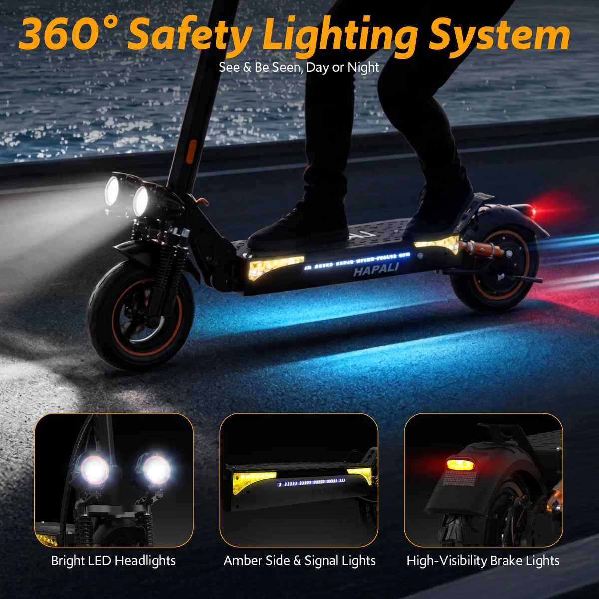 Osboo Off Road Electric Scooter With 1200W Motor And Suspension