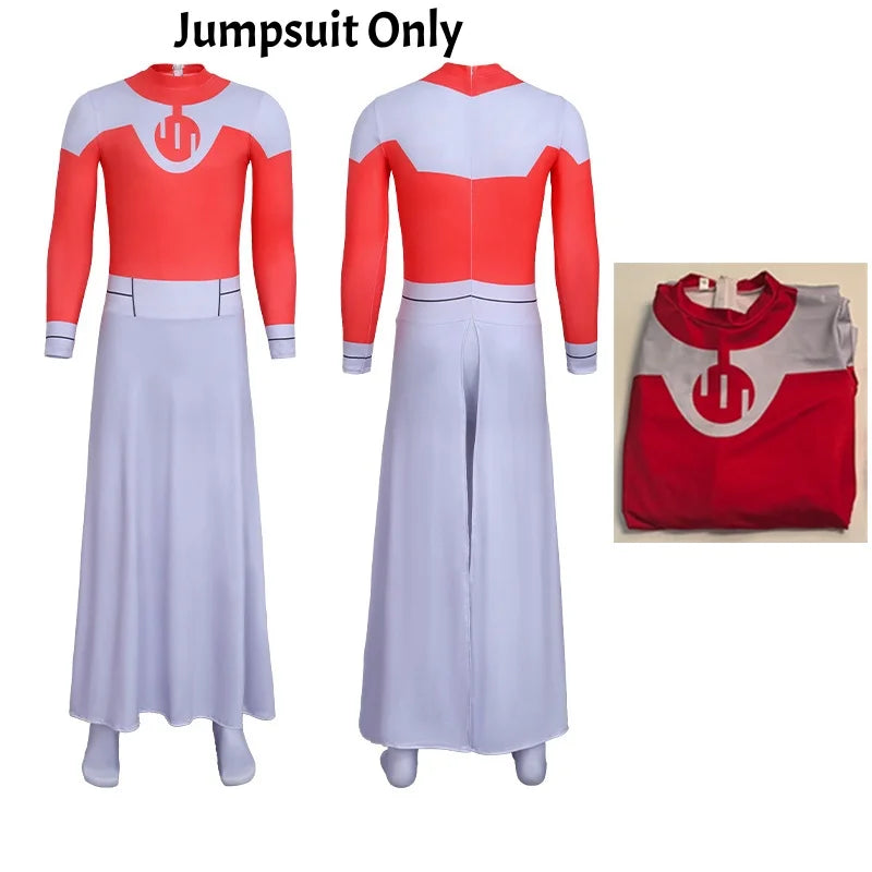 Invincible Thragg Cosplay Jumpsuit With Cloak For Halloween Roleplay