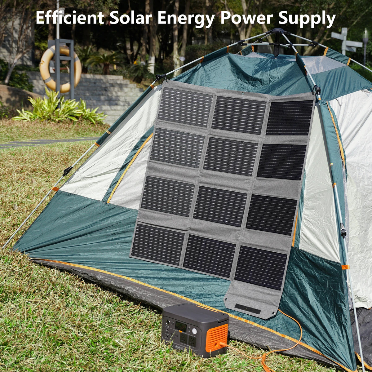 MHPOWOS 120W Foldable Solar Panel With USB C And USB A Outputs