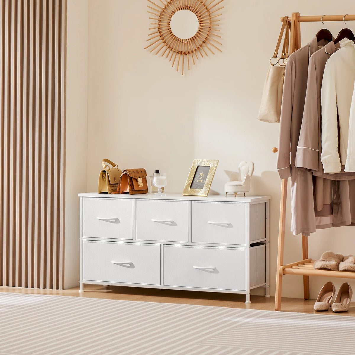 JHK Bedroom Wardrobes Dresser Chest With Drawers Storage Cabinet