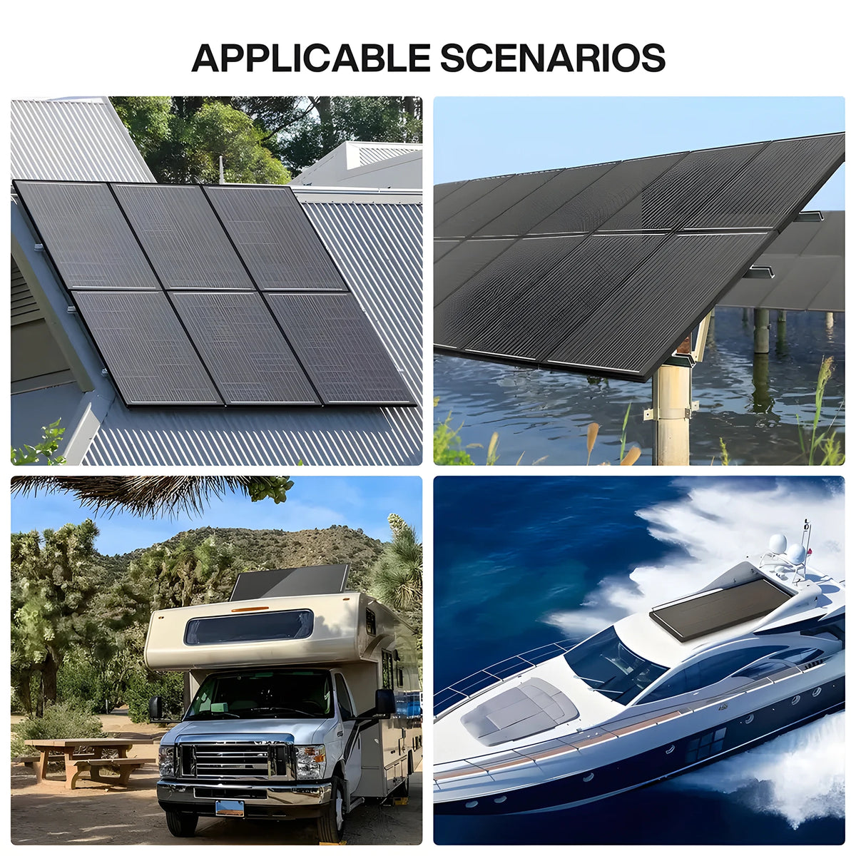 Rvpozwer Mono Solar Panel 24 Efficient Monocrystalline N Type 18BB