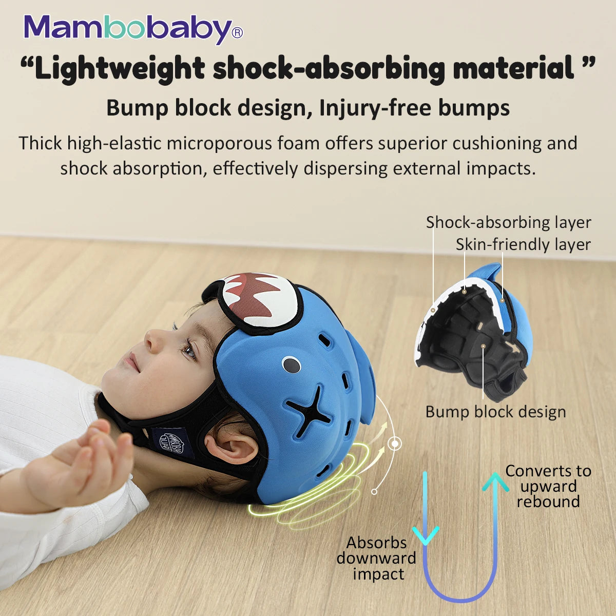 Mambobaby Safe Anti-Shock Baby Helmet For Infants And Toddlers
