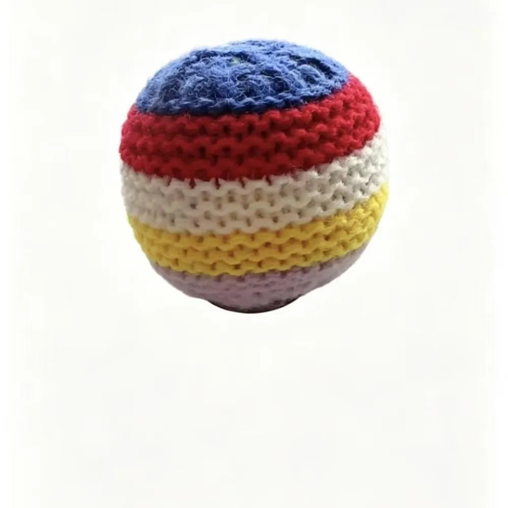 6/12/24Pcs Random Color Colorful Soft Juggling Balls Funny Handmade Kids Outdoor Toy Relaxed Durable Knitted Sandbag Kick Balls