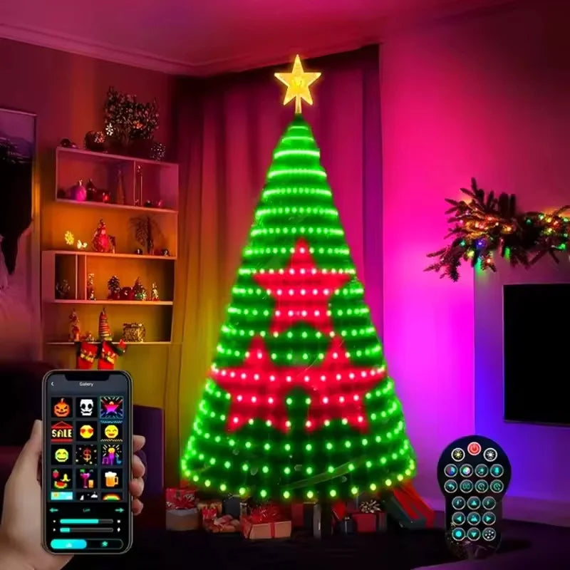 USB Bluetooth App Controlled Christmas String Lights With Remote Control