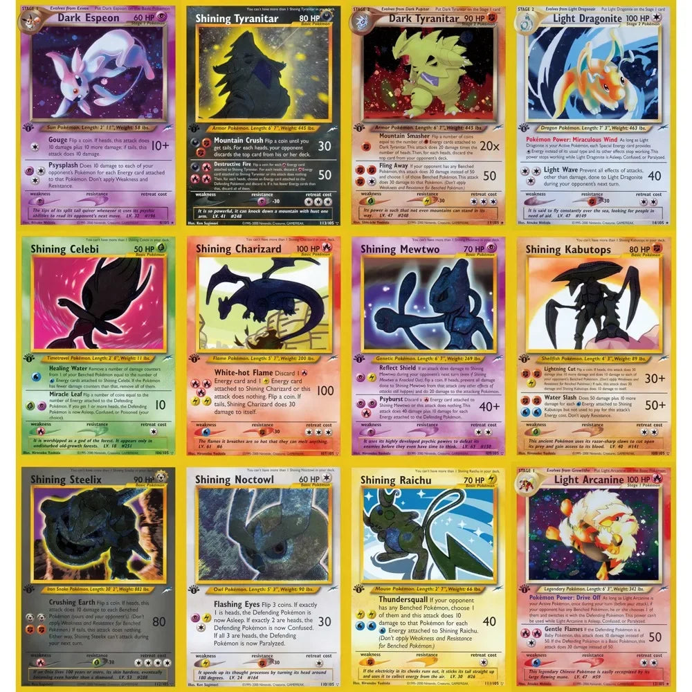 Bandai Neo Destiny Pokémon Trading Card Holo Rare Collectible Cards