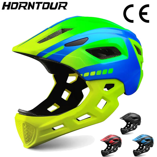 Horntour Kids Full Face Bike Helmet Removable Breathable Cycling Protection