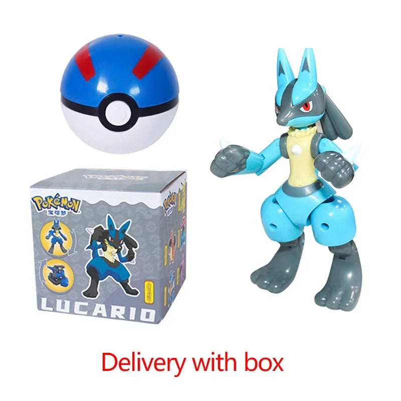 Zhuangchen Pokemon Figure Ball Set With Eevee Pikachu And Friends