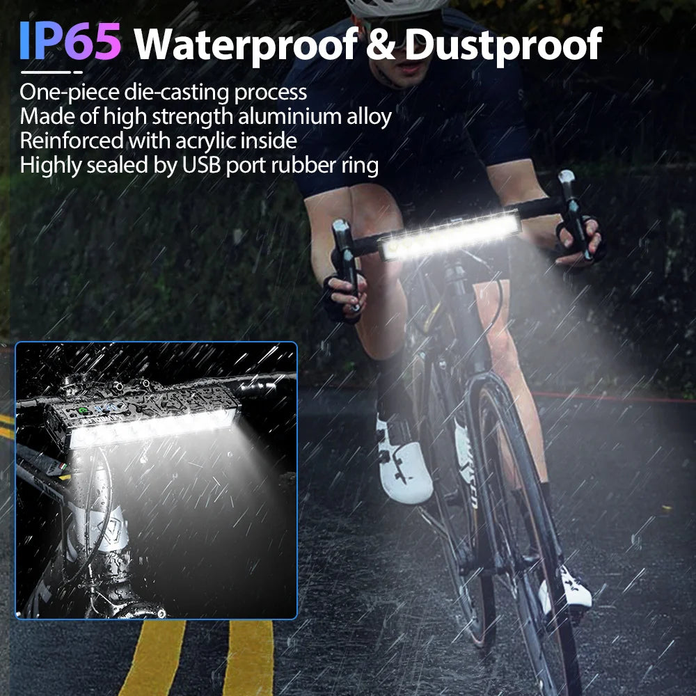 NEWBOLER Rechargeable Waterproof Bicycle Headlight for Road and MTB Cycling