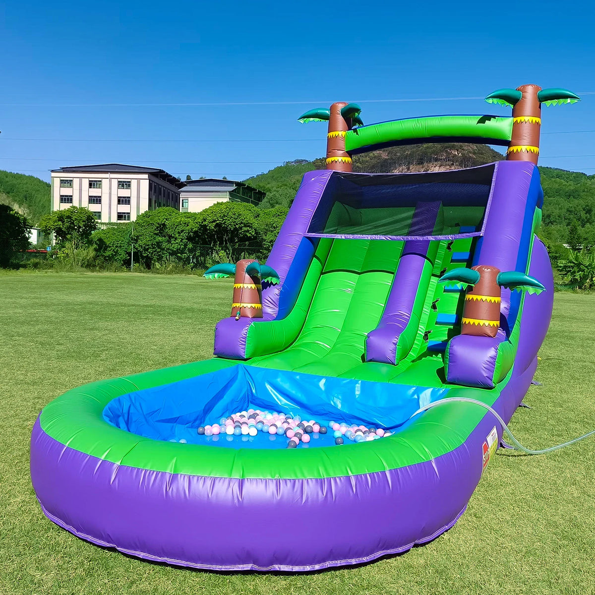 King Inflatable Water Slide With 1100W Blower For Outdoor Use