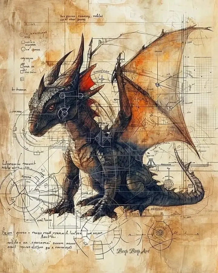 Fantasy Creatures Retro Art Magic Mythical Animal Elf Unicorn Fairy Dragon Canvas Poster Prints Wall Living Room Home Decor Gift