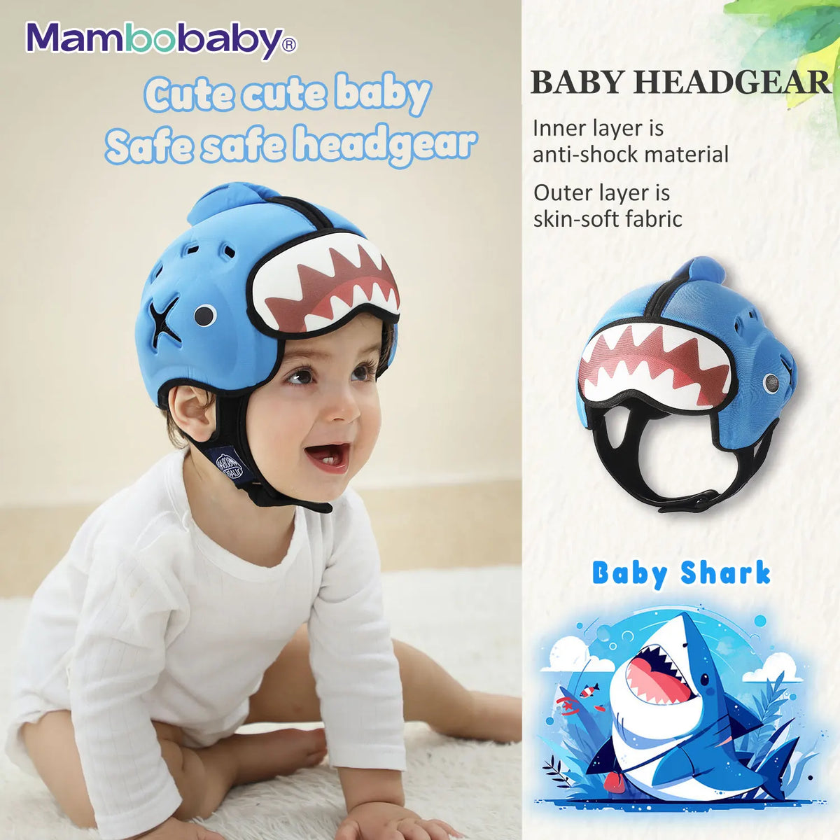 Mambobaby Safe Anti-Shock Baby Helmet For Infants And Toddlers