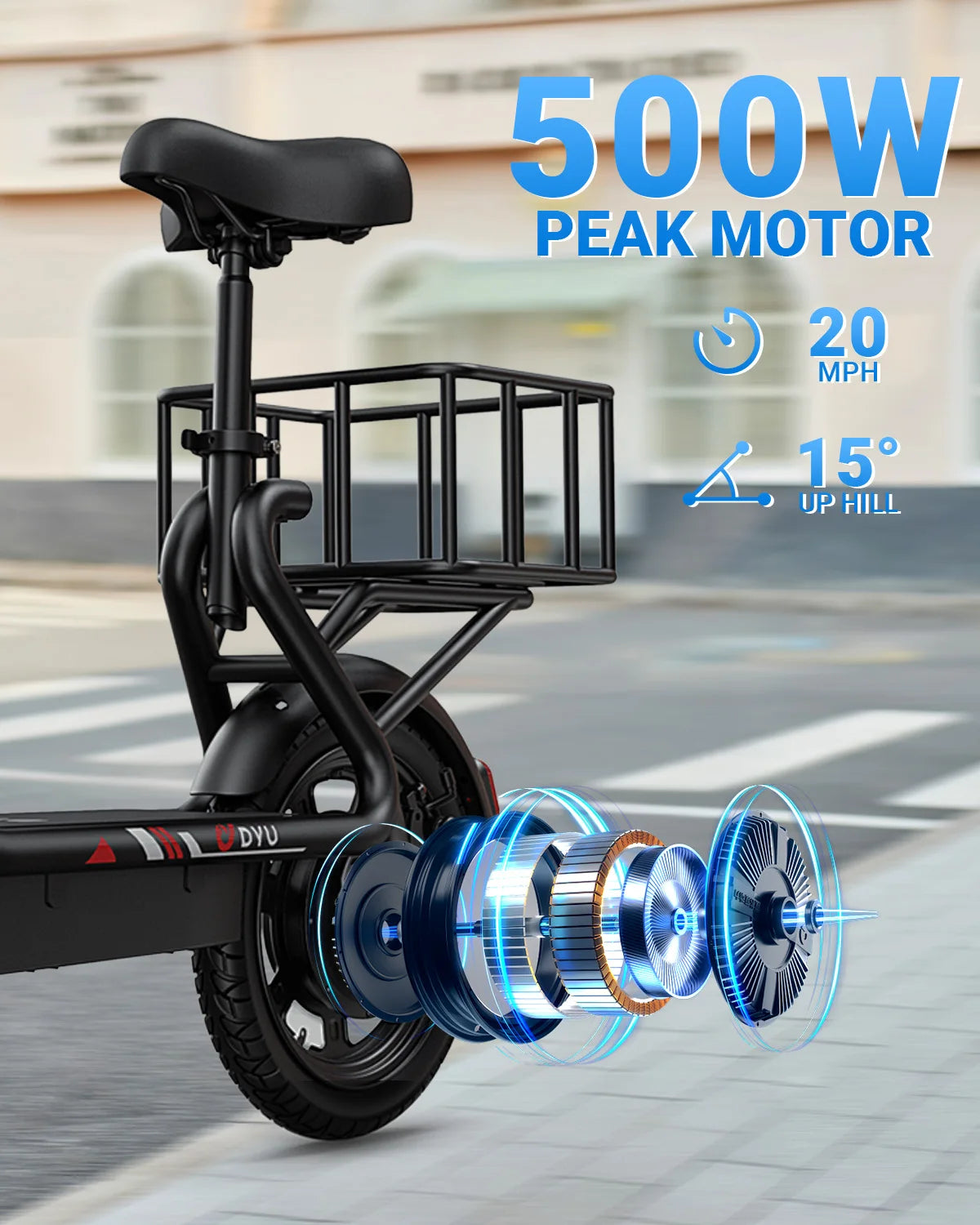 DYU C4 Mini Folding Electric Bike Compact Urban Commuter