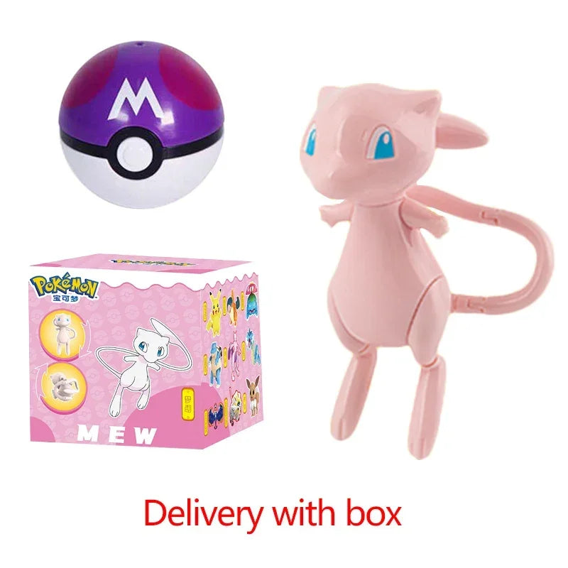 Zhuangchen Pokemon Figure Ball Set With Eevee Pikachu And Friends