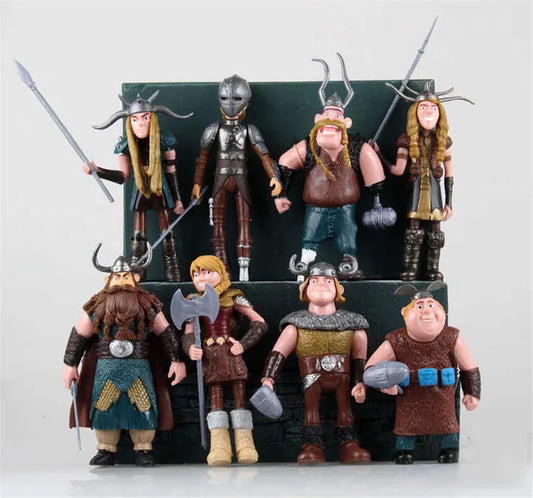 8pcs 10cm cartoon how to train action figure doll PVC collection your dragon model toy