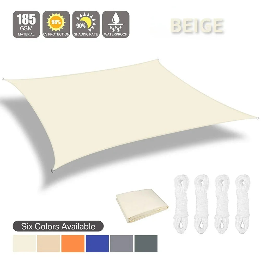 Waterproof UV Protection Shade Sail For Patio Garden Camping