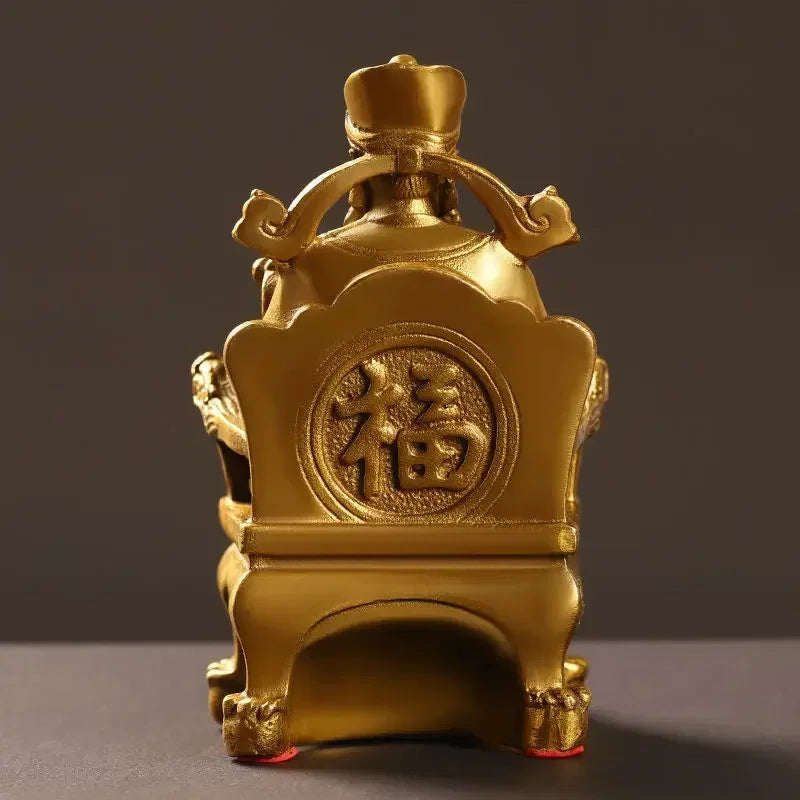 Feng Shui Copper God Of Wealth Statue Home Office Decor