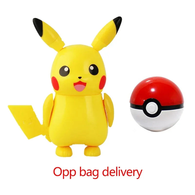 Zhuangchen Pokemon Figure Ball Set With Eevee Pikachu And Friends
