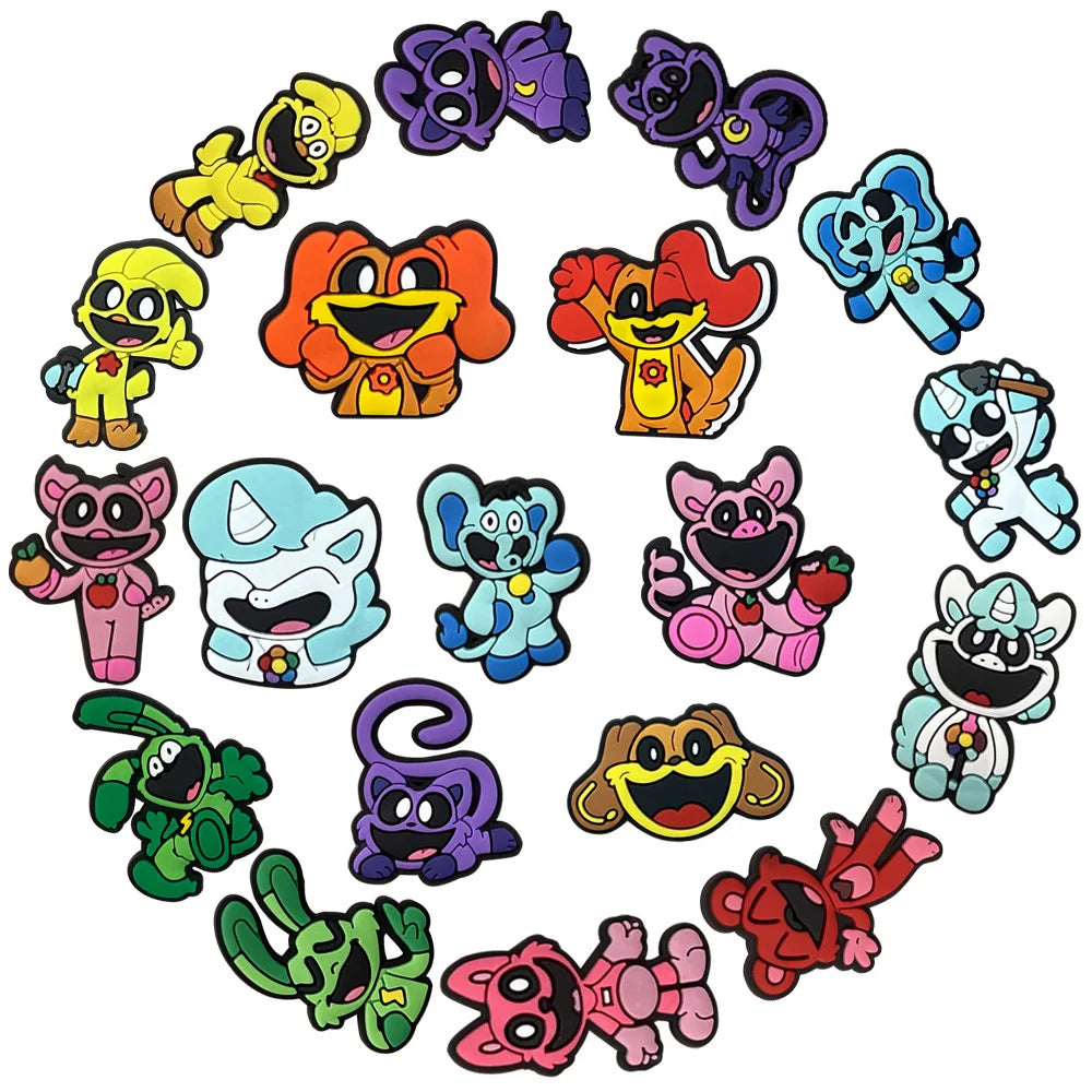 Bandai Smiling Critters Cartoon Shoe Charms for Clog Accessories