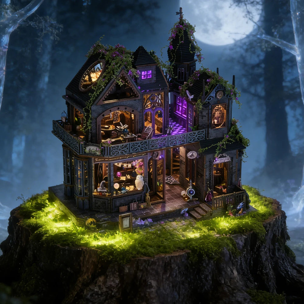 Magic Castle Wooden Book Nook Kit With Light And Music