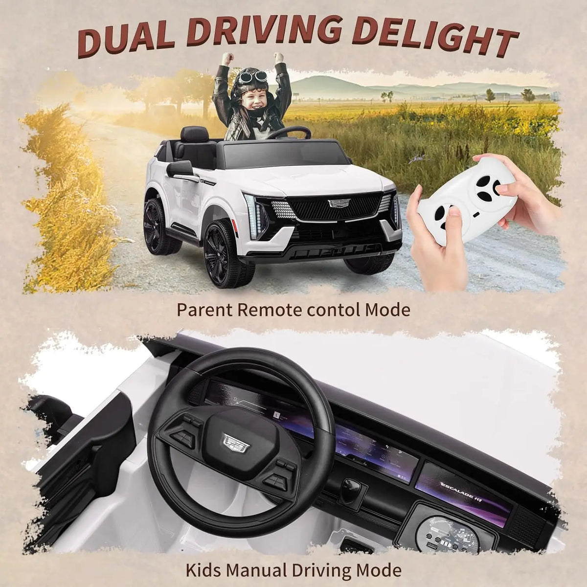24V Ride On Car Electric Vehicle With Remote Control For Kids
