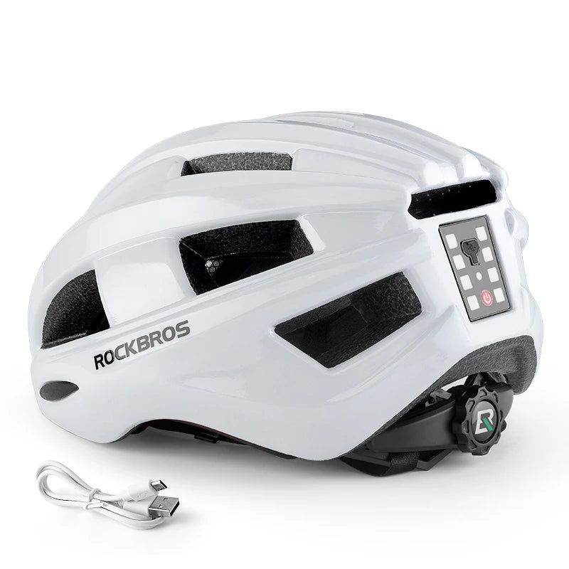 ROCKBROS Adult Cycling Helmet With Integrated Rear Warning Light