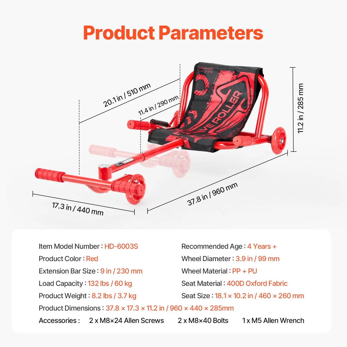 SucceBuy Side To Side Ride On Drifting Swing Scooter