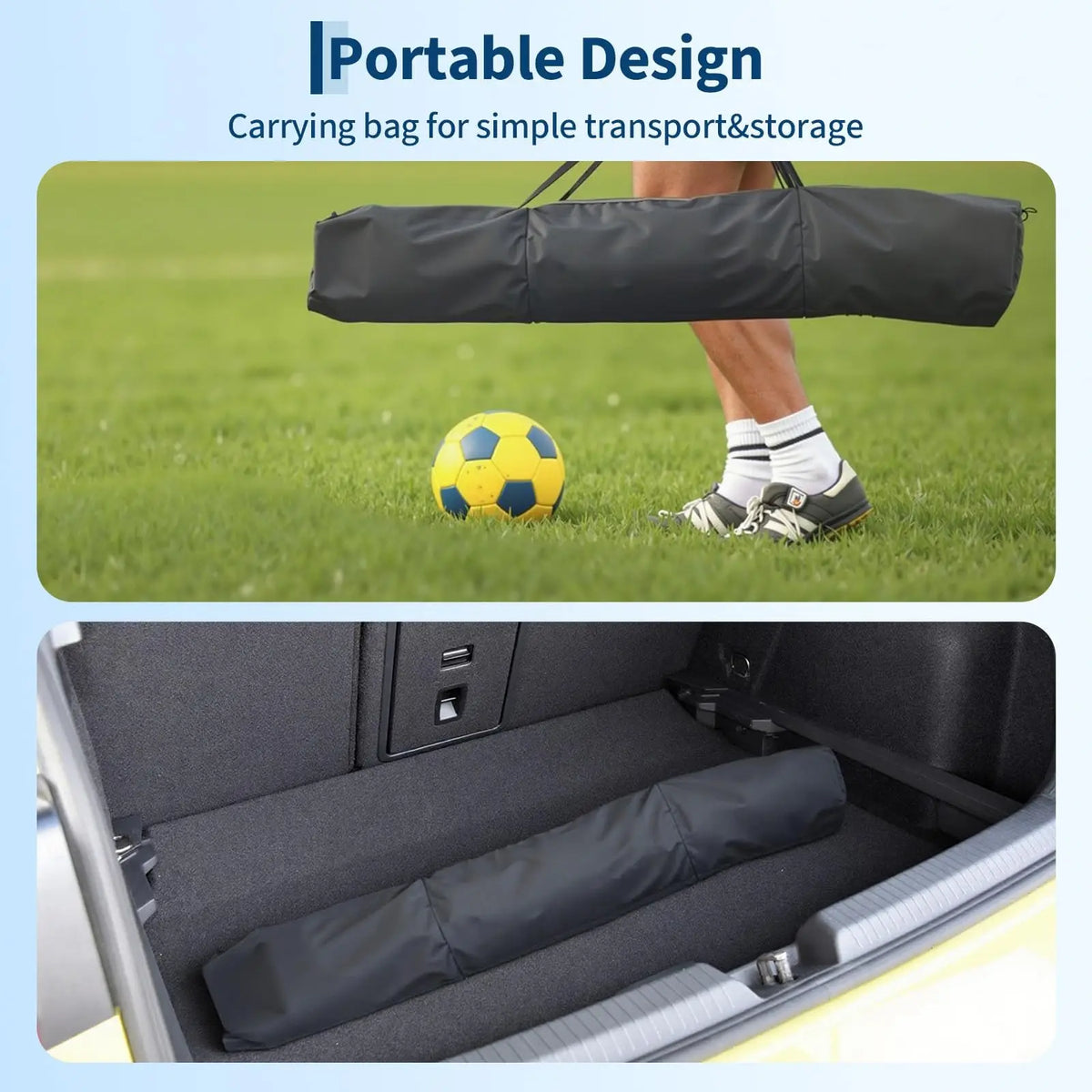 HiMISS Portable Heavy Duty Foldable Soccer Goal for Backyard Training