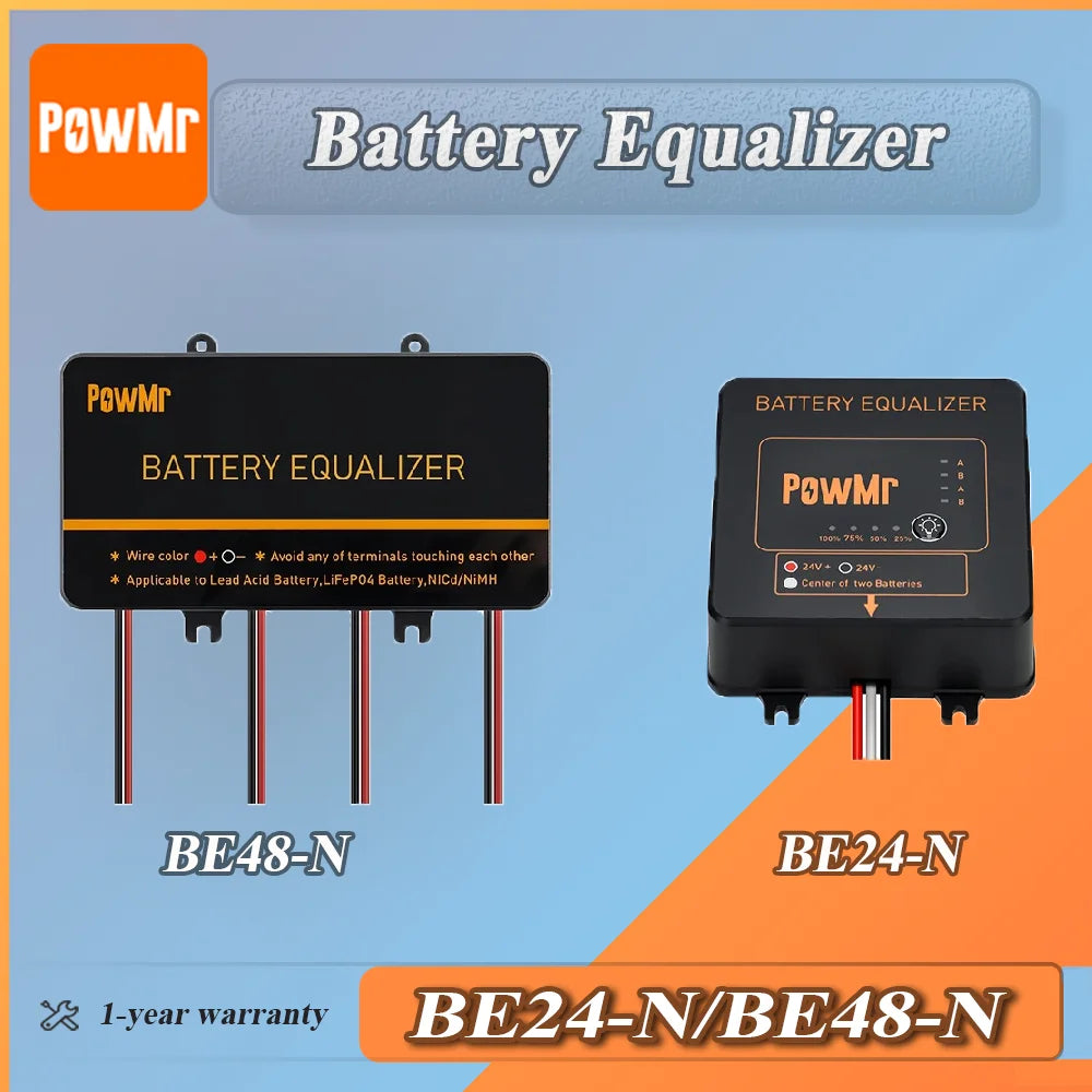 PowMr 24V 48V Battery Balancer For Lithium Iron Phosphate