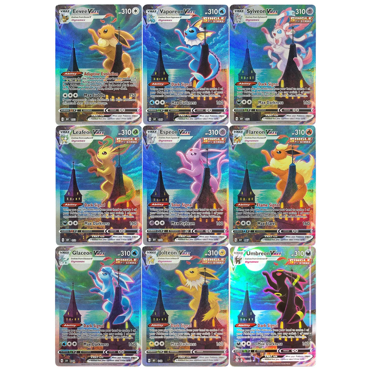 FUNISM Eevee Evolution Moon Gazing Game Collection Card