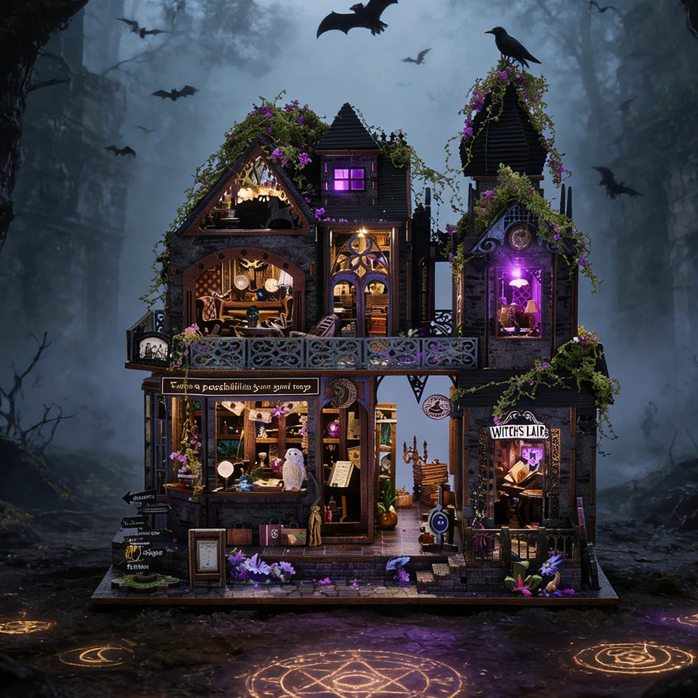 Magic Castle Wooden Book Nook Kit With Light And Music