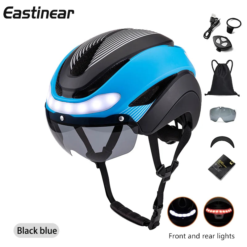 Eastinear LED Bicycle Helmet With Integrated Light For Road Cycling