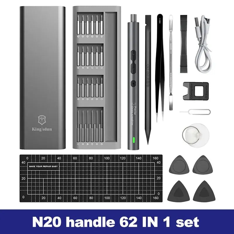UF Tools Rechargeable Precision Electric Screwdriver Kit With Magnetic Bits