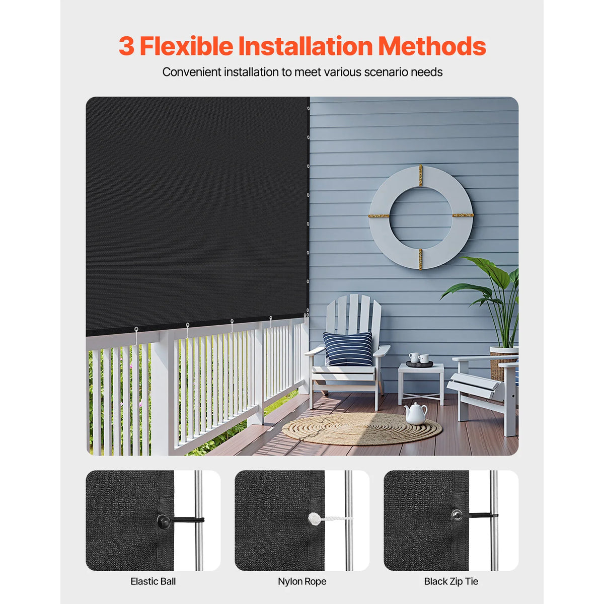 SucceBuy HDPE Sun Shade Cloth Canopy Privacy Screen