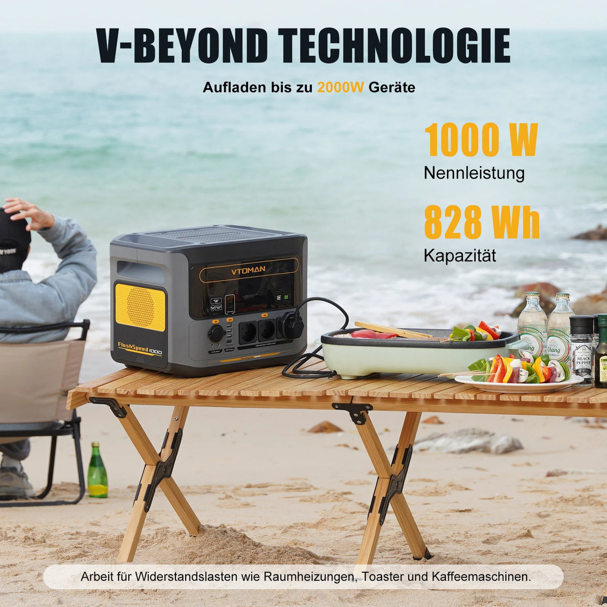 VTOMAN FlashSpeed 1000 Portable Power Station LiFePO4 Battery Backup