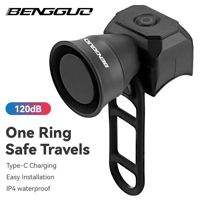 Waterproof USB Rechargeable Electronic Bicycle Horn Bell For Bikes