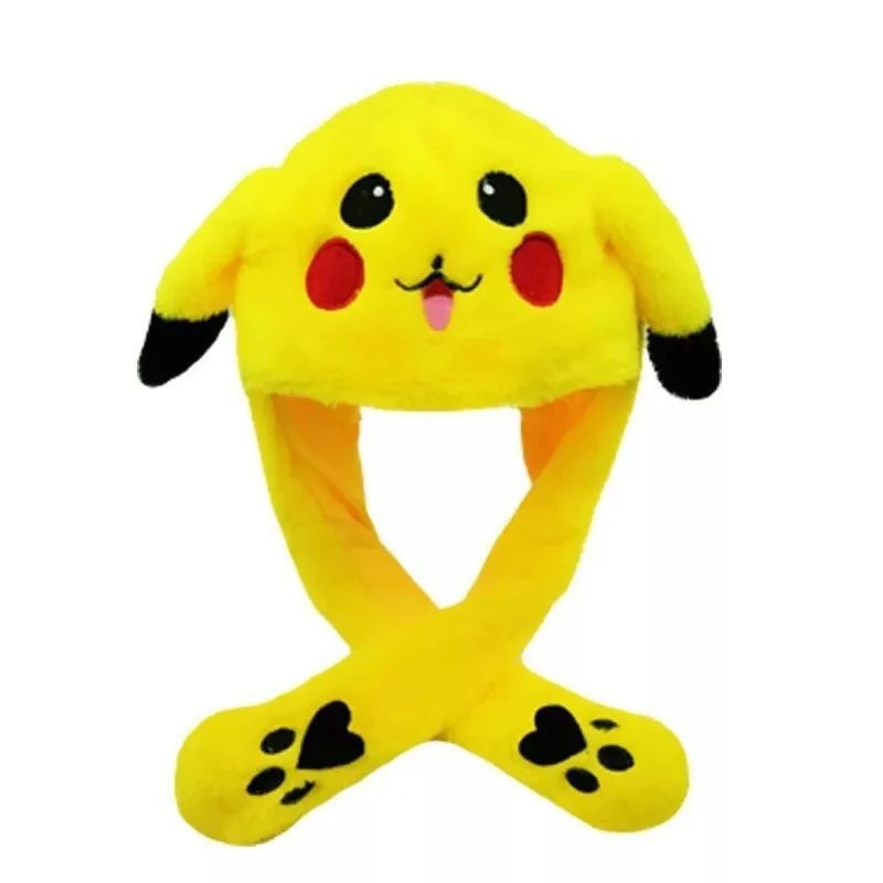 Cartoon Cute Pockect Elf Umbreon Gengar Eevee Snorlax Beanie Hat Can Hat with Movable Ears Casual Animal Cap Beanies Gift