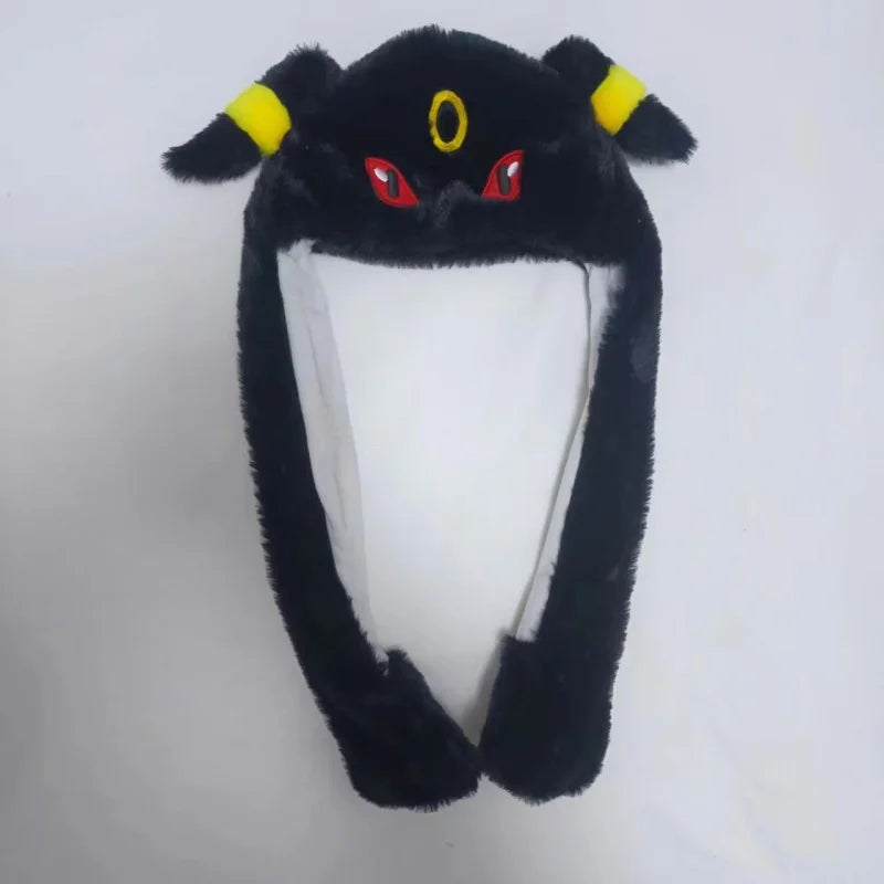 Cartoon Cute Pockect Elf Umbreon Gengar Eevee Snorlax Beanie Hat Can Hat with Movable Ears Casual Animal Cap Beanies Gift