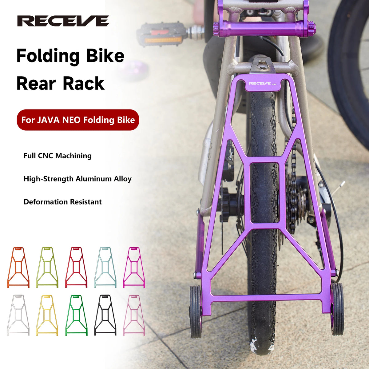 Folding Bicycle Rear Rack Aluminum Alloy Luggage Carrier for BMX Bikes