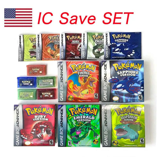 Keeppley Pokemon Emerald Sapphire Ruby FireRed LeafGreen GBA Cartridge
