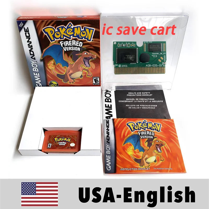 Keeppley Pokemon Emerald Sapphire Ruby FireRed LeafGreen GBA Cartridge