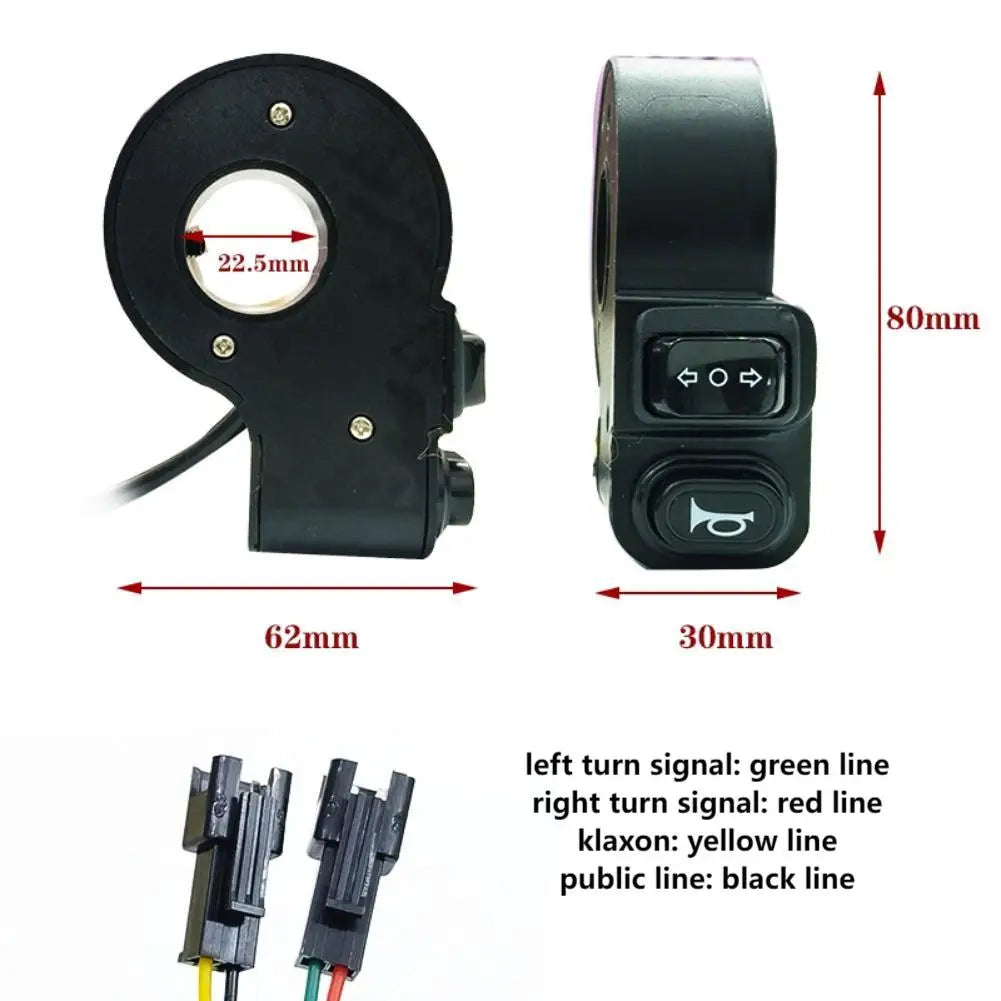 SPORTARC E-Bike Handlebar Switch for Headlight Turn Signals and Horn
