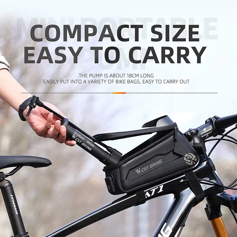West Biking Manual Bike Pump for Tires and Schrader Valves