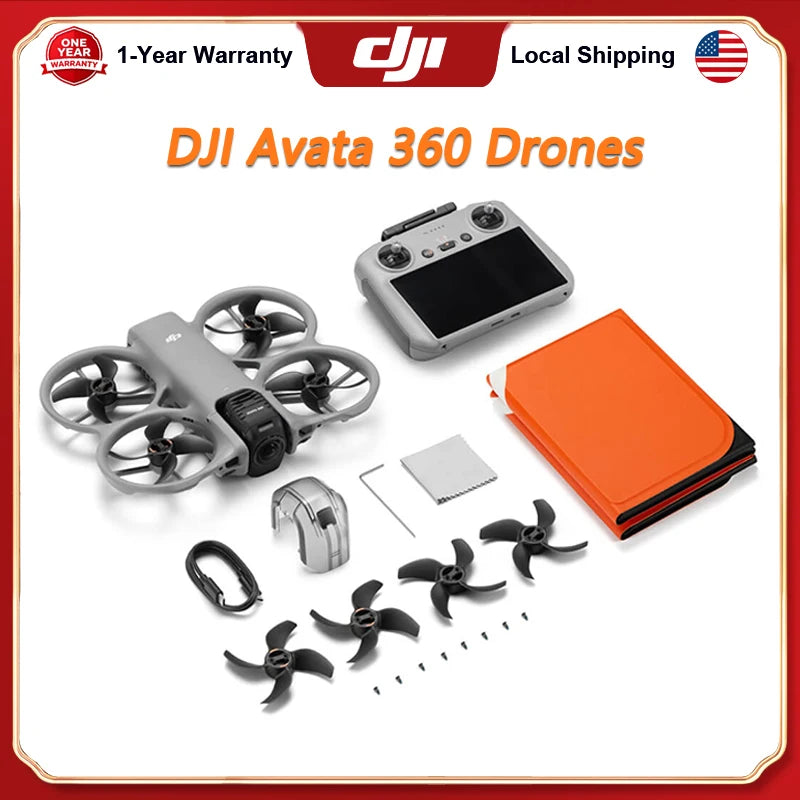 DJI Avata 360 DJI Drones Dual Modes 360° & Single Lens Drone With 1-Inch 8K 360° Imaging for FPV & Aerial Filming 360° Camera Drone With Propeller Guard Elevate 360° View O4+ FHD Video Transmission