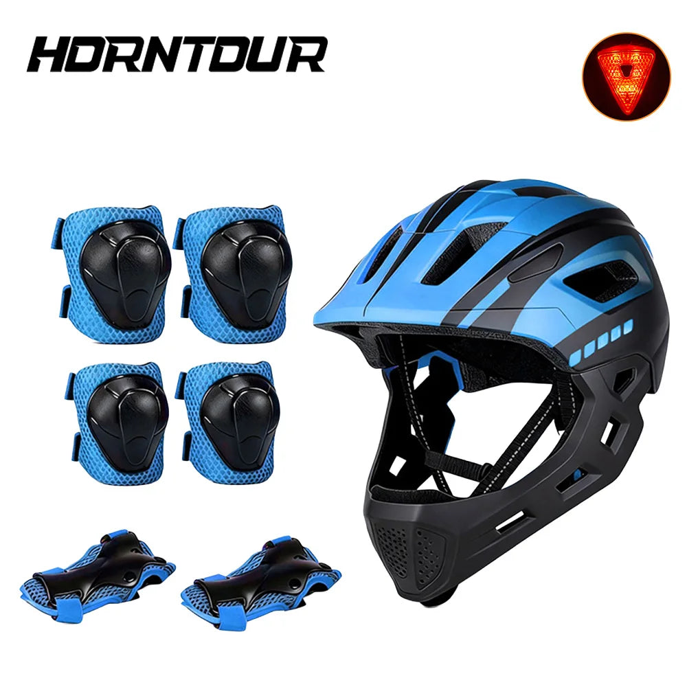 Horntour Kids Full Face Bike Helmet Removable Breathable Cycling Protection