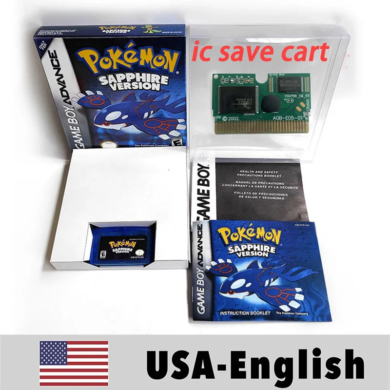 Keeppley Pokemon Emerald Sapphire Ruby FireRed LeafGreen GBA Cartridge