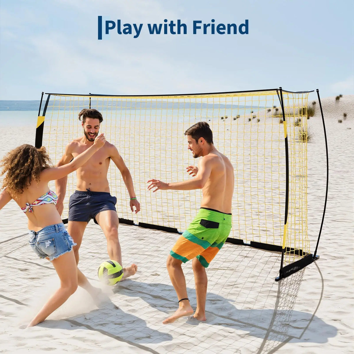 HiMISS Portable Heavy Duty Foldable Soccer Goal for Backyard Training