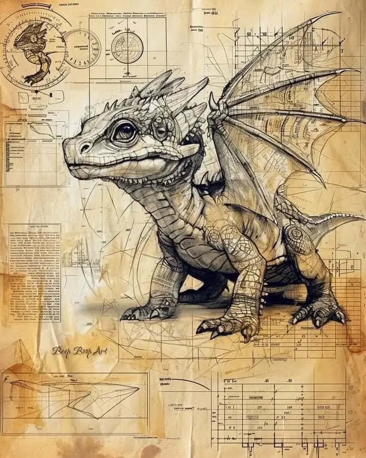 Fantasy Creatures Retro Art Magic Mythical Animal Elf Unicorn Fairy Dragon Canvas Poster Prints Wall Living Room Home Decor Gift