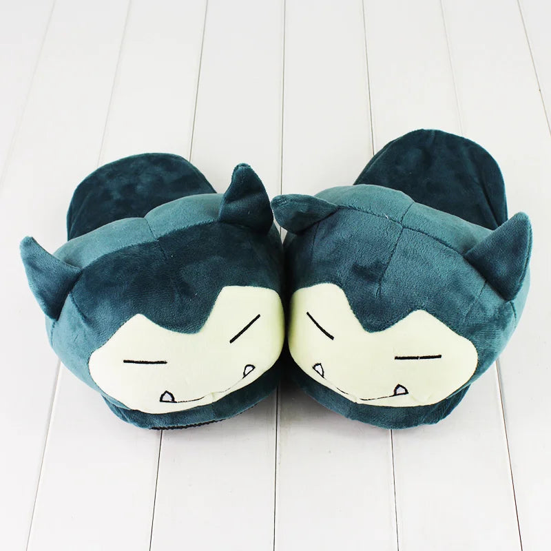 Bandai Pokemon Snorlax Plush Slippers for Cozy Indoor Wear