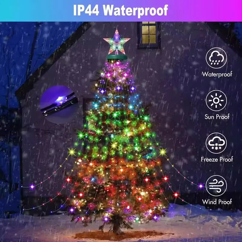 Bluetooth App Controlled Christmas String Lights With Remote USB Power